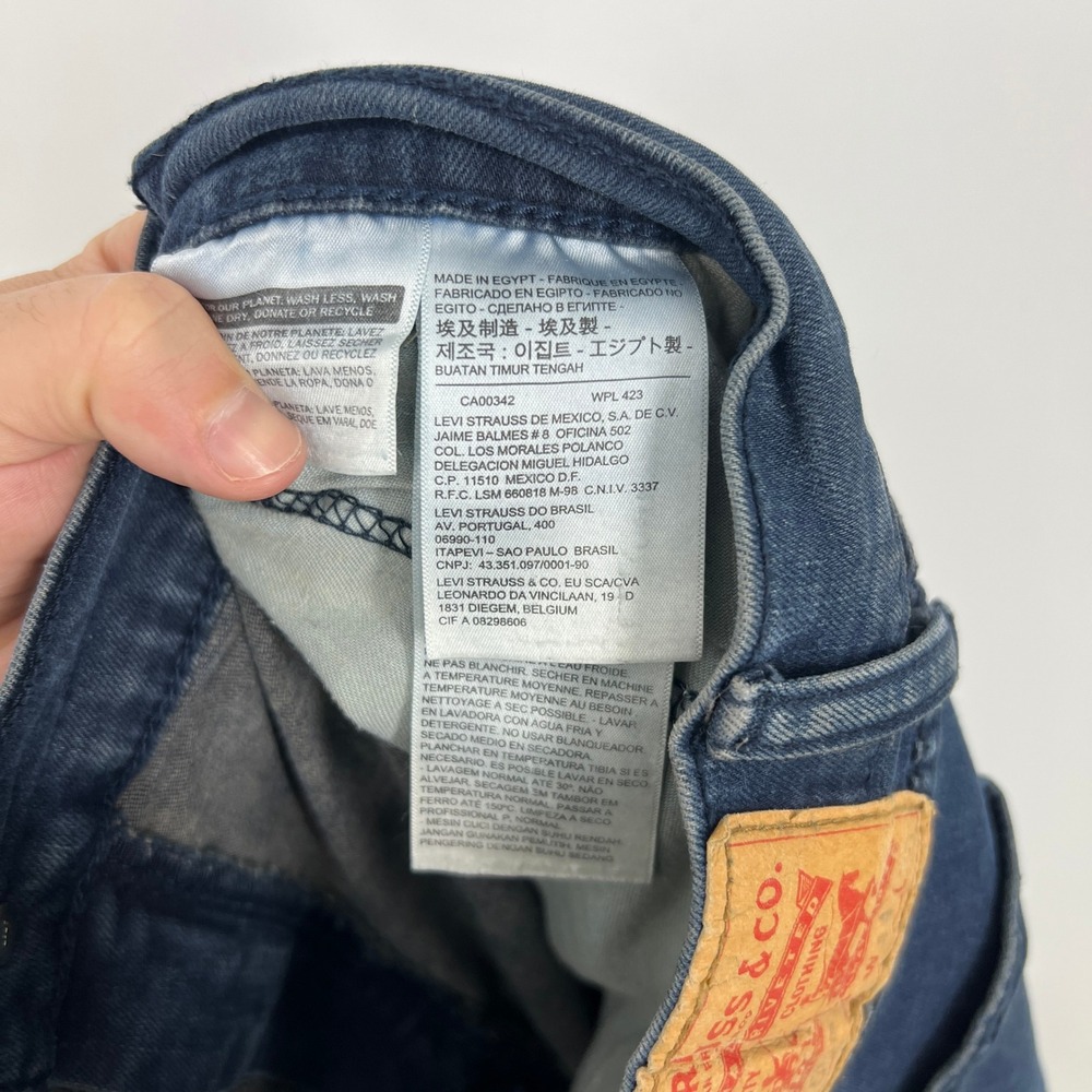 Levis 514 Straight Fit Mens Jeans 44x30 Medium Wash Blue Denim 28726-0003 - Picture 10 of 10
